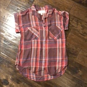 Cloth & Stone plaid woman’s shirt size XS, NWOT.